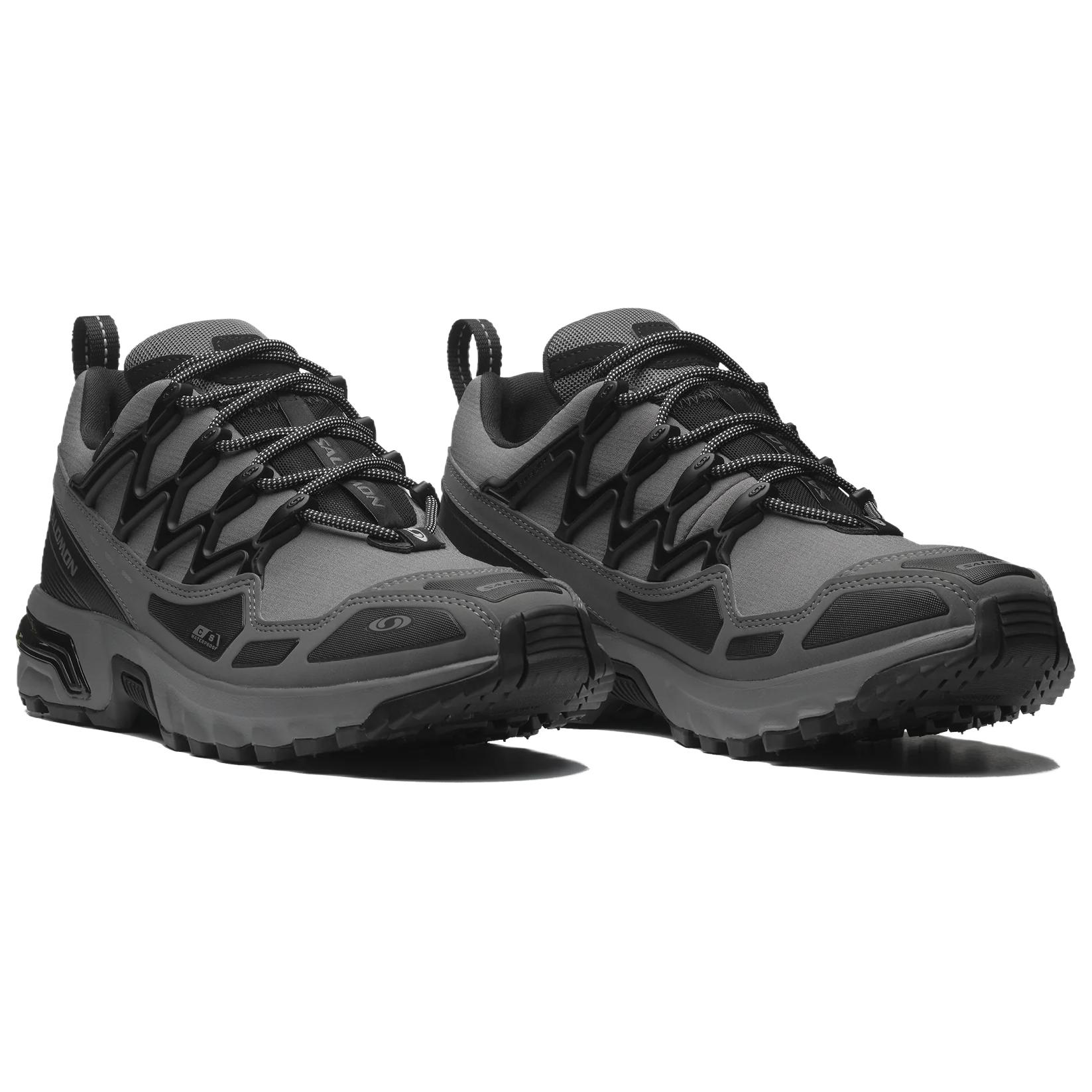 SALOMON ACS+CSWP Cushioning Slip Resistant Abrasion Resistant Lightweight Low top Running Shoes Unisex Stone Gray