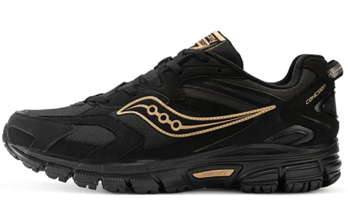Saucony Cohesion 9 Fabric Cushioning Slip Resistant Abrasion Resistant Support Low top Running Shoes Men's Black Gold