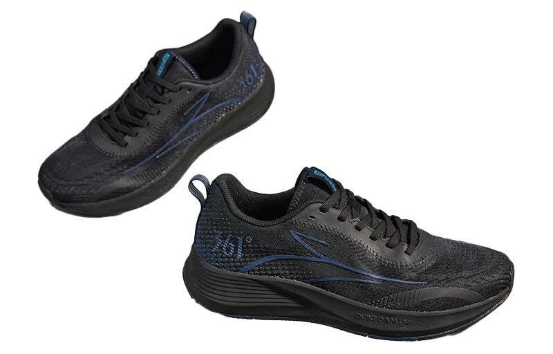 361° Feather Slip Resistant Abrasion Resistant Low top Running Shoes Men’s Black Blue