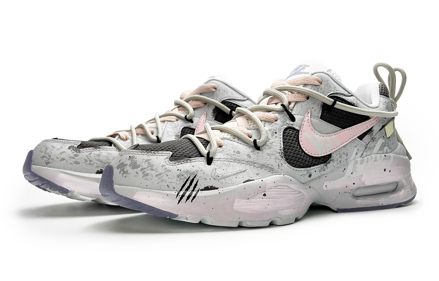 Nike Air Max Fusion Slip Resistant Abrasion Resistant Low top Casual Running Shoes Women’s Gray