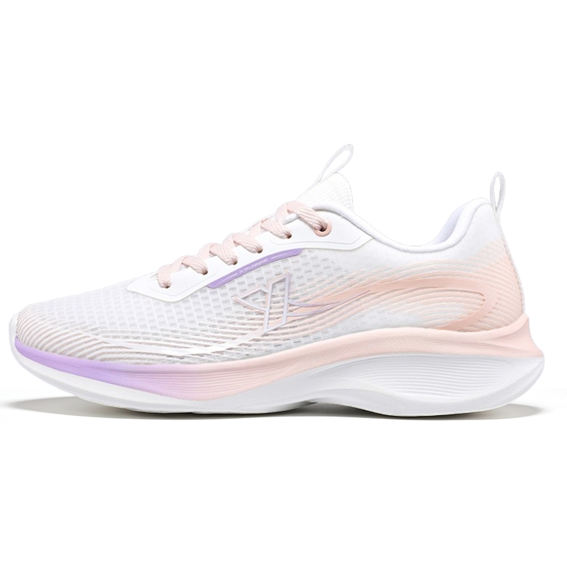 XTEP Hydrogen Wind Technology Breathable And Lightweight Low top Casual Running Shoes Women’s White Pink Purple