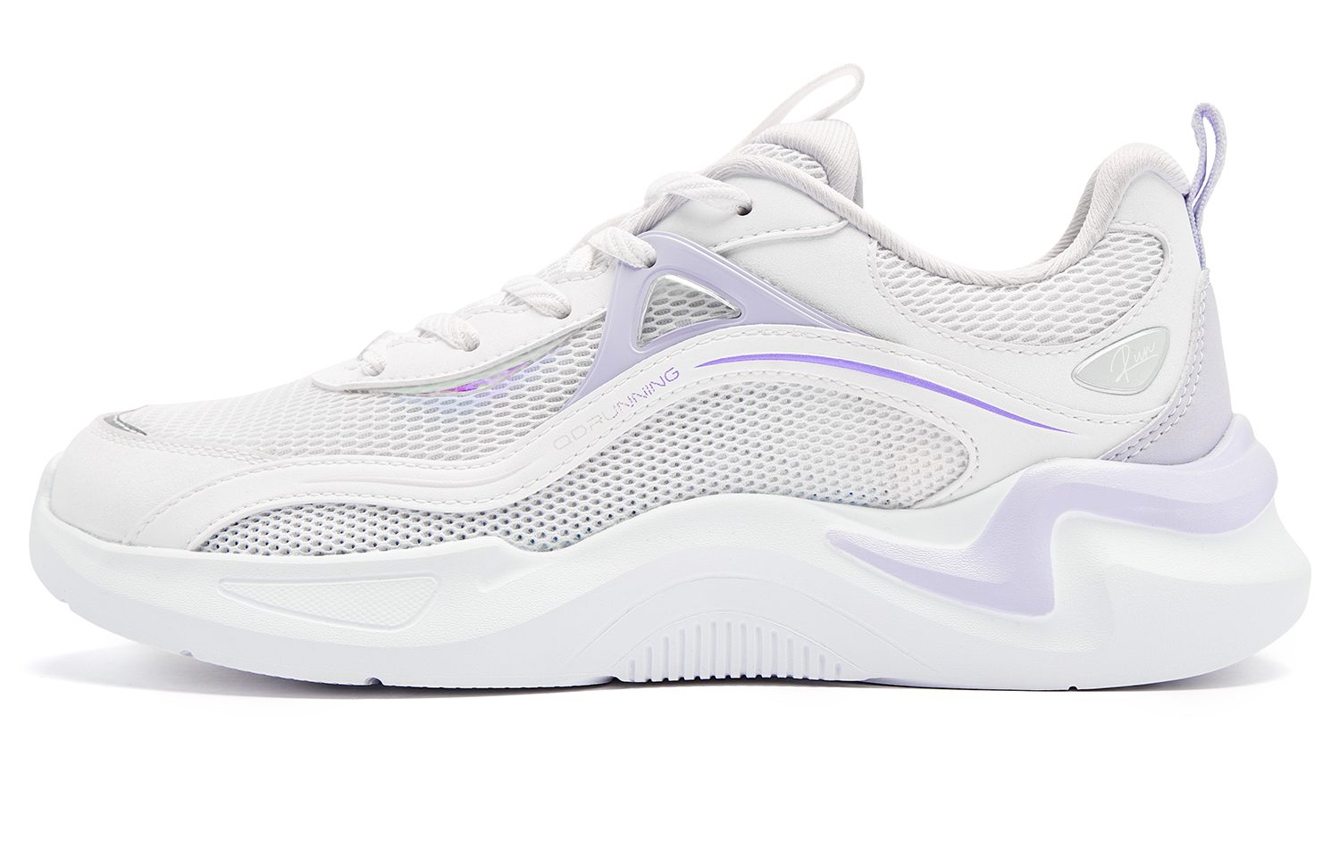 QIAODAN Cushioning Slip Resistant Abrasion Resistant Low top Running Shoes Women’s Jordan White Hydrogen Purple