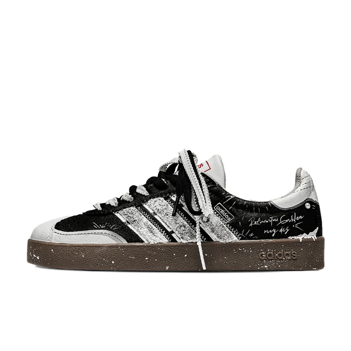 Adidas VL COURT 2.0 Abrasion Resistant Abrasion Resistant Low top Skateboard Shoes Unisex Black White