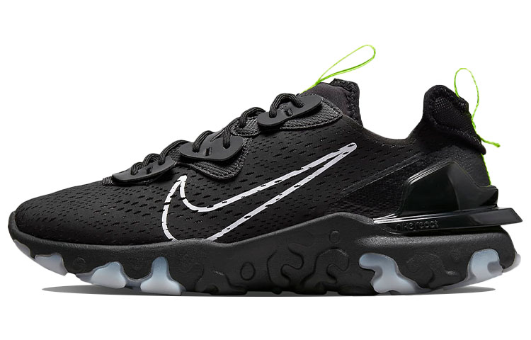 Nike React Vision Black White Volt Reflective Silver