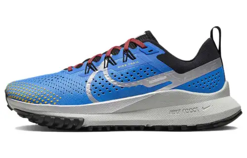 Nike React Pegasus Trail 4 Light Photo Blue Track Red Black Metallic Silver Women's