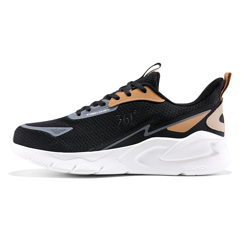 361° Cushioning Abrasion Resistant Breathable Low top Casual Running Shoes Men’s Black Brown