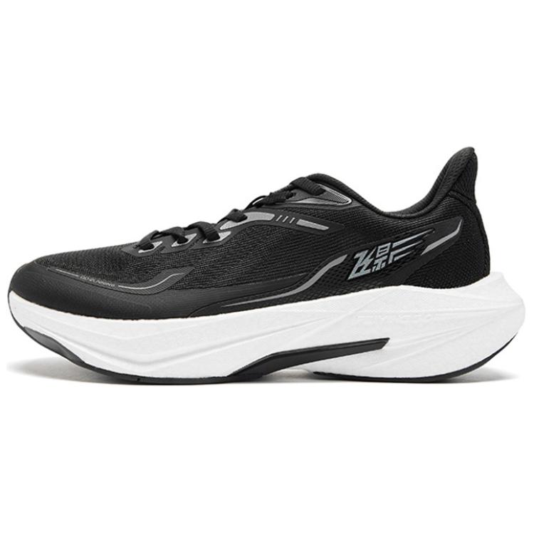 QIAODAN Flying Shadow 5.0 Slip Resistant Abrasion Resistant Low top Casual Sprint Running Shoes Men’s Black White