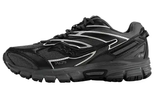 Saucony Cohesion 2K Cushioning Slip Resistant Abrasion Resistant Low top Casual Running Shoes Unisex Black Gray