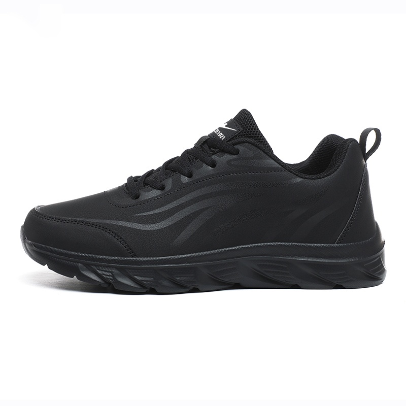 Binary Cushioning Rebound Lightweight Slip Resistant Low top Running Shoes Men’s All Black