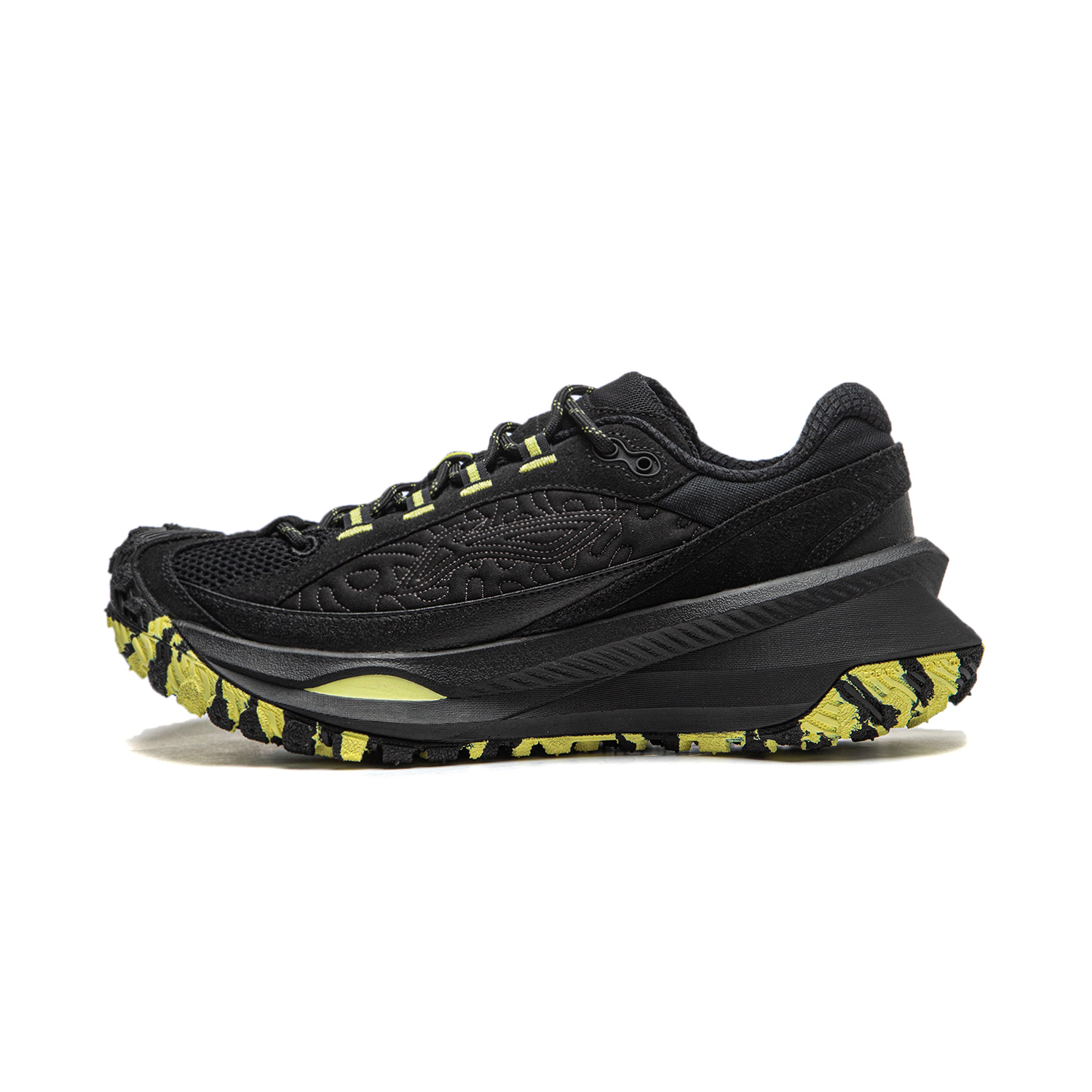 Li Ning Abrasion Resistant Low top Running Shoes Unisex Black