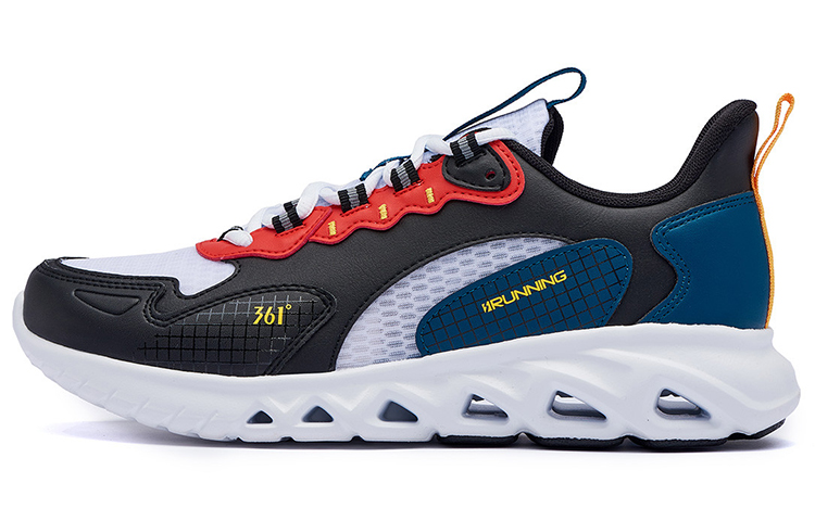 361° Mesh, Synthetic Leather Slip Resistant, Abrasion Resistant, Breathable Low top Running Shoes Men’s Obsidian Black