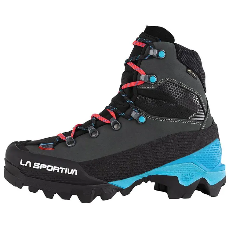 LA SPORTIVA Leather Thermal Abrasion Resistant Cushioning Slip Resistant Short Outdoor Boots Unisex Black Blue