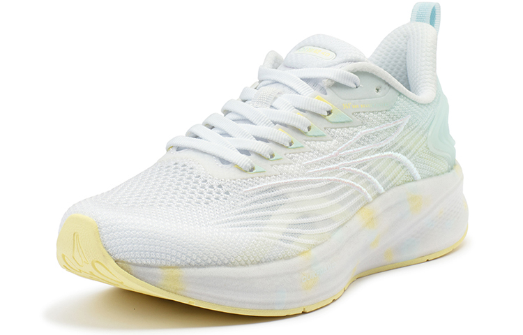 361° QU!KFOAM Comfortable Cushioning Abrasion Resistant Breathable Low top Running Shoes Women’s White Blue