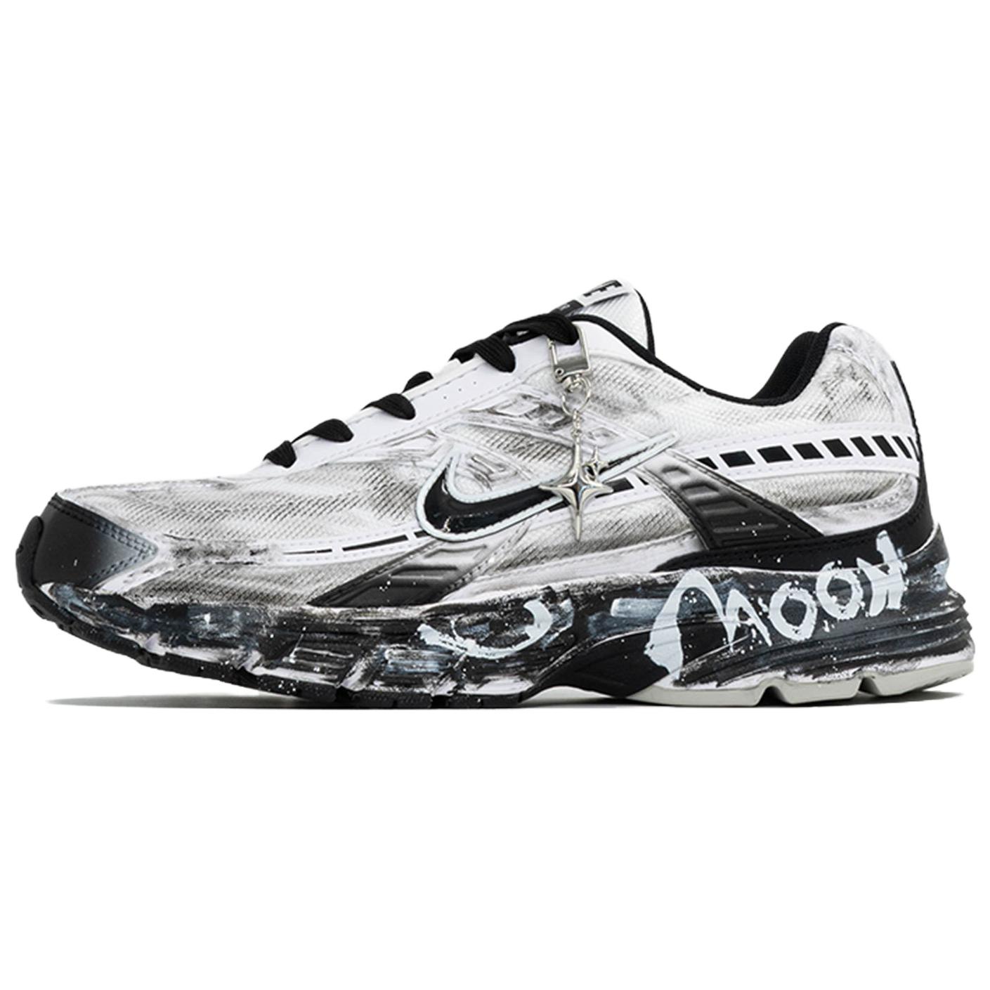 Nike Initiator Abrasion Resistant Low top Running Shoes Men’s Black White Gray