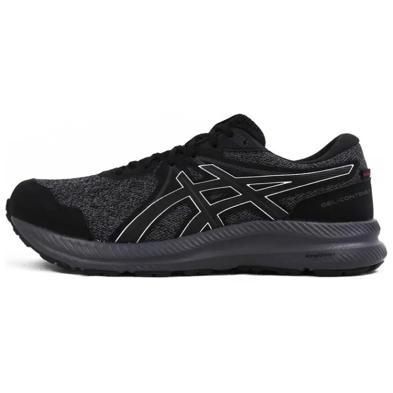 Asics Gel Contend 7 Waterproof Low top Casual Running Shoes Men's Black Silver