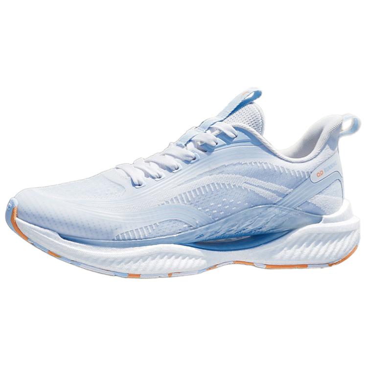 QIAODAN Breathable Rebound Breathable And Resilient Low top Running Shoes Men’s White Blue