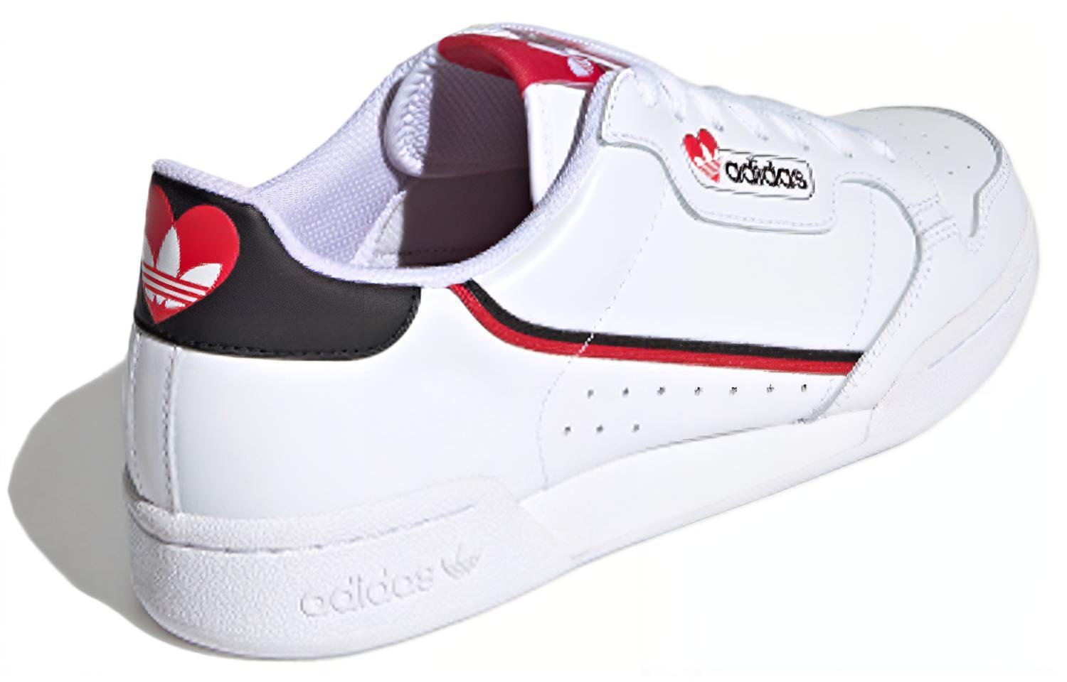 Кеды adidas originals Continental 80 (бело-красно-черные) — Белый / красный / чёрный — фото 4