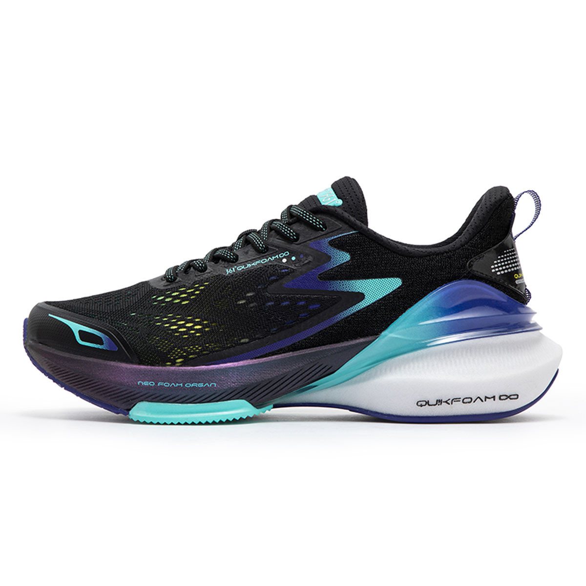 361° Cushioning Slip Resistant Abrasion Resistant Low top Casual Running Shoes Men’s Black Purple