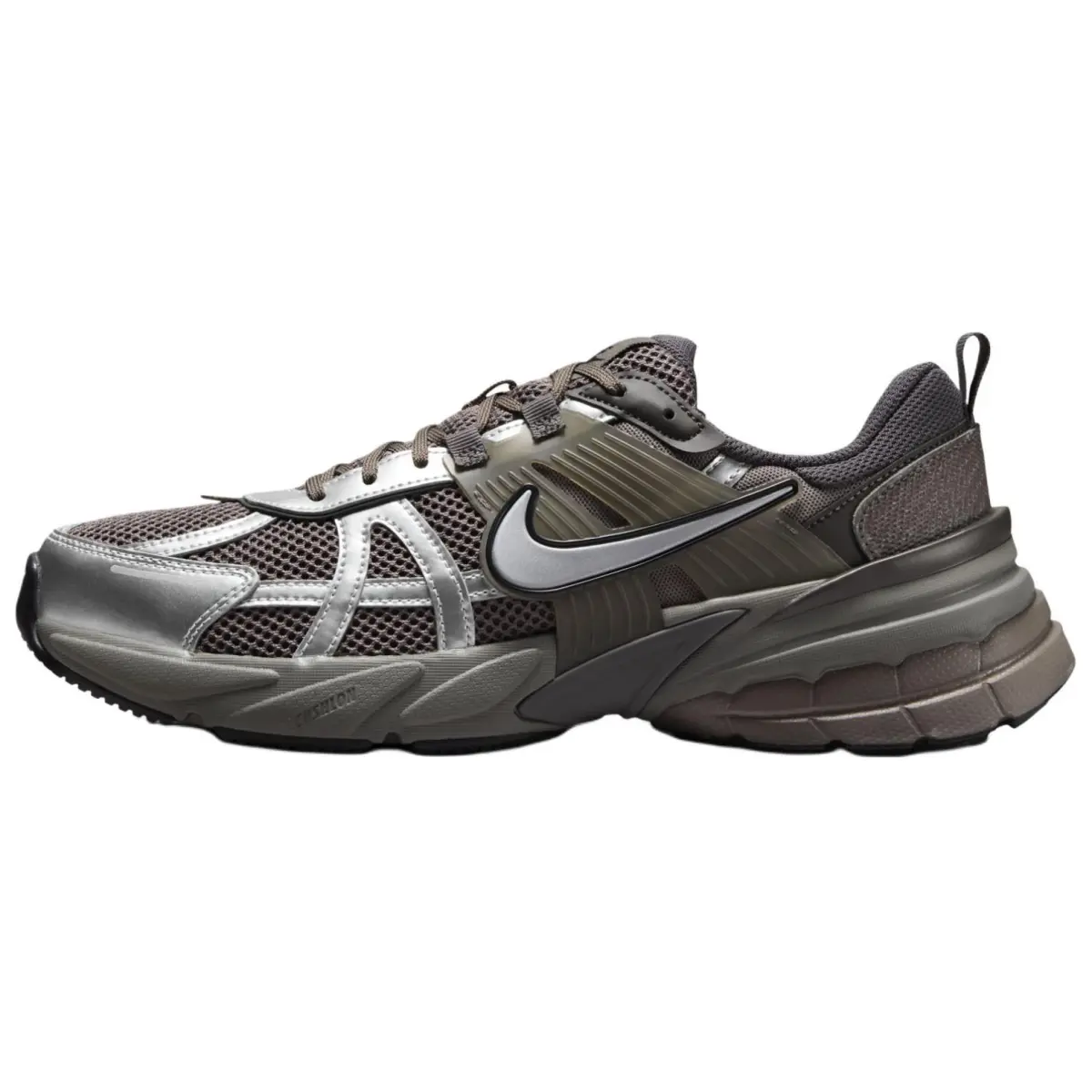 Nike V2K Run Breathable Low top Casual City Commuting Running Shoes Men's Silver Umber