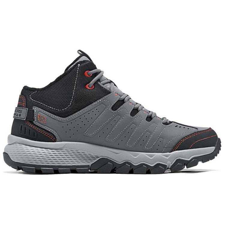 Skechers OUTDOOR MENS Comfortable Mid top Outdoor Shoes Men’s Gray Black