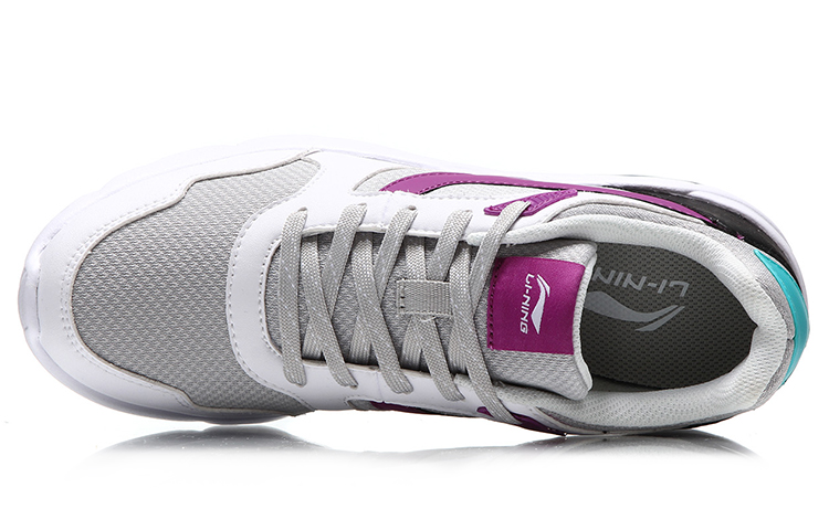 Li Ning Cushioning Low top Running Shoes Women’s Gray White Purple