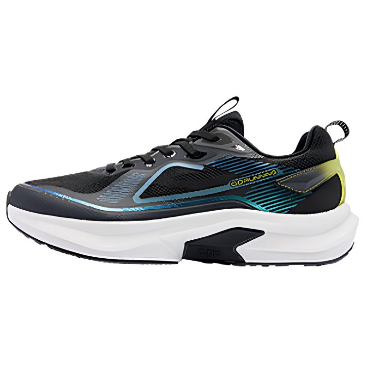 QIAODAN Fabric Slip Resistant Abrasion Resistant Low top Casual Running Shoes Men’s Black Blue Green