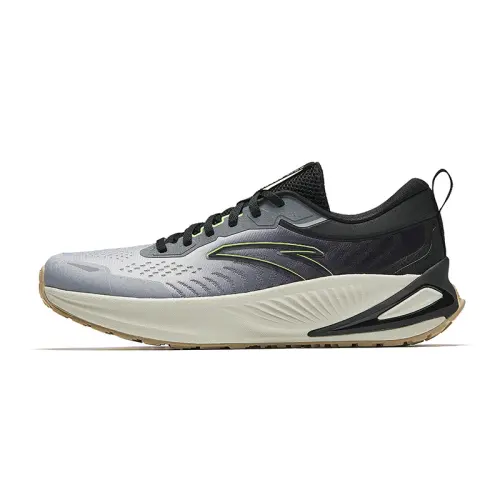 Anta Slip Resistant Abrasion Resistant Low top Casual Running Shoes Men's Gray Black