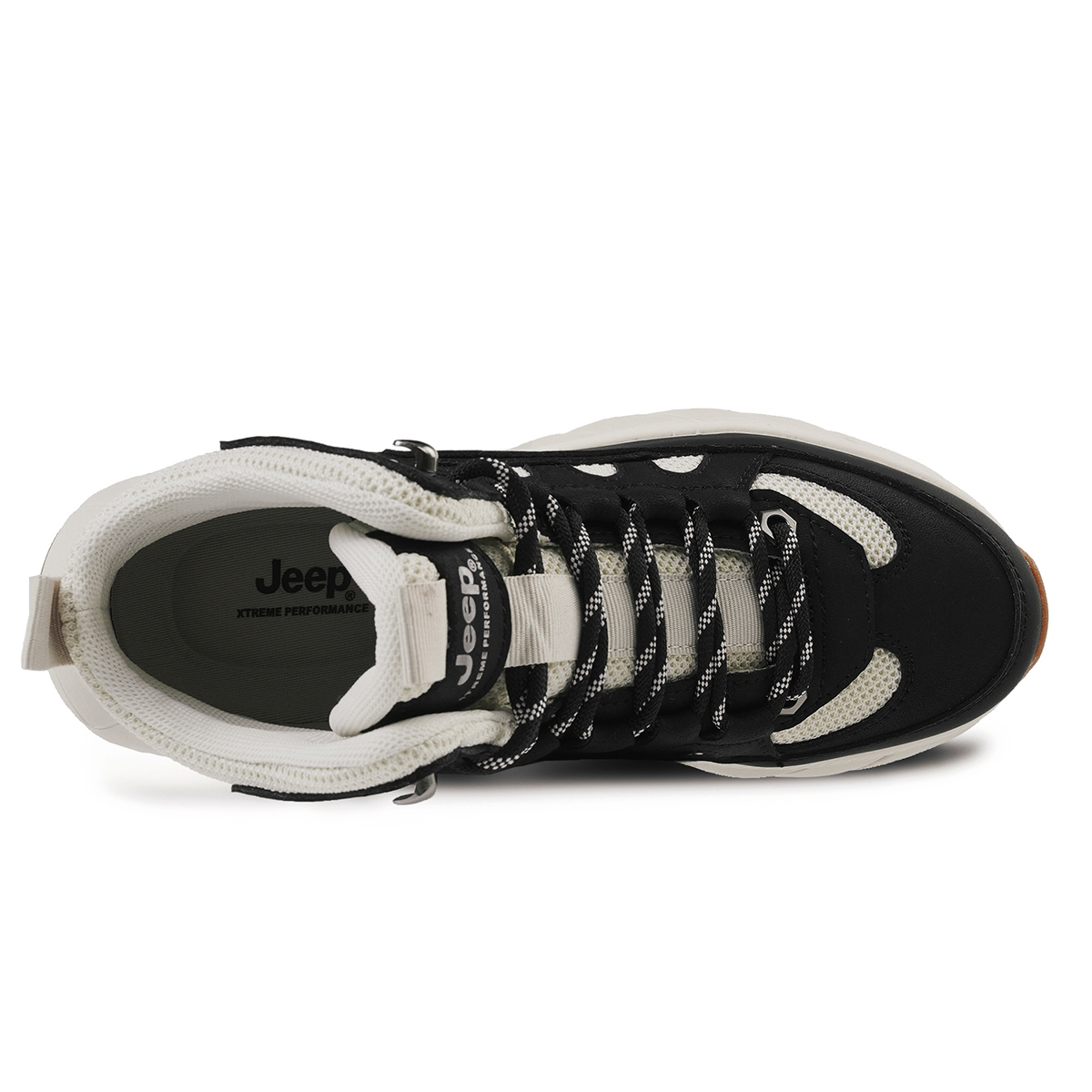 Jeep High top Outdoor Shoes Unisex Black White