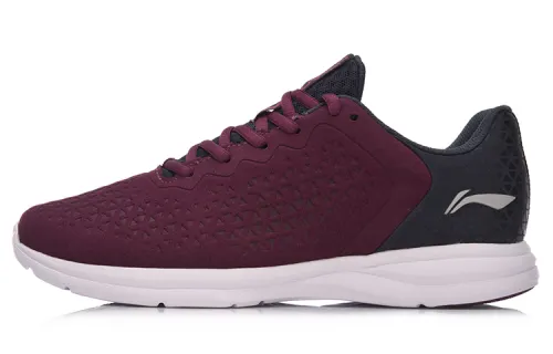 Li Ning Running Shoes Women's Low Top Deep Grape Purple/Fluorescent Red