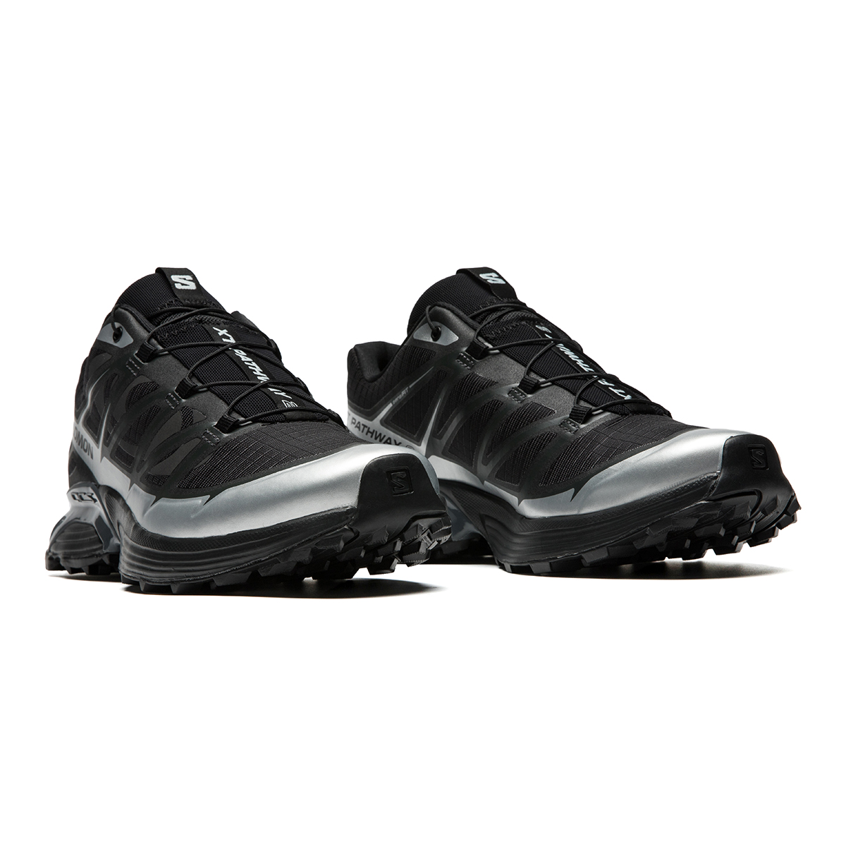 SALOMON XT Pathway 2 Synthetic Leather Coverage Low top Running Shoes Unisex Black