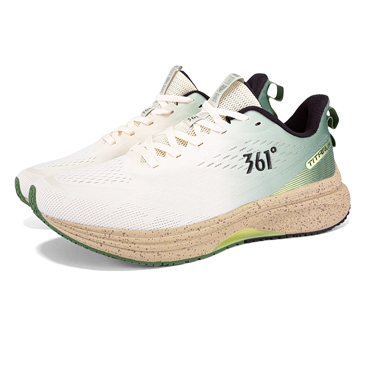 361° Slip Resistant Abrasion Resistant Low top Running Shoes Men’s White Green