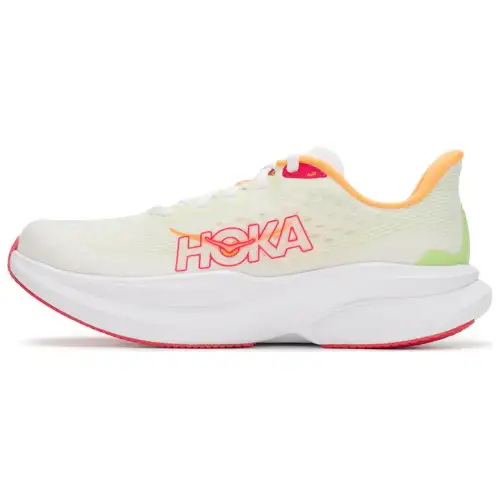 HOKA ONE ONE MACH 6 Y2K retro comfortable, light and wear-resistant low-cut sprint running shoes for women, white and green