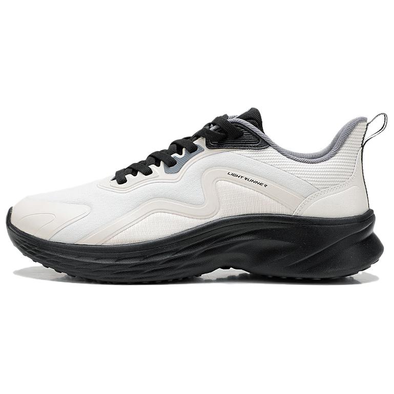 QIAODAN Slip Resistant Abrasion Resistant Low top Casual Running Shoes Men’s Beige Black