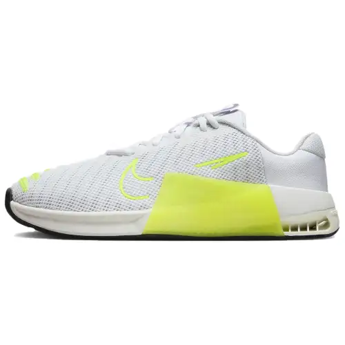 Nike Metcon 9 comfortable, light and breathable low-cut casual running shoes for women, white and yellow