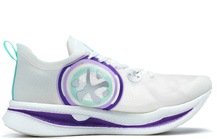 BMAI Jingtan 2.0 Cushioning Abrasion Resistant Breathable Support Low top Running Shoes Men's White Purple Green