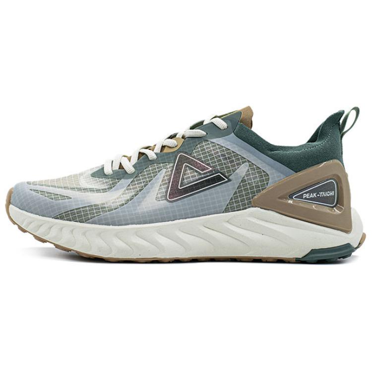 PEAK Tai Ji1.0 Lightweight Breathable Low top Running Shoes Men’s Ecru Fruit Green