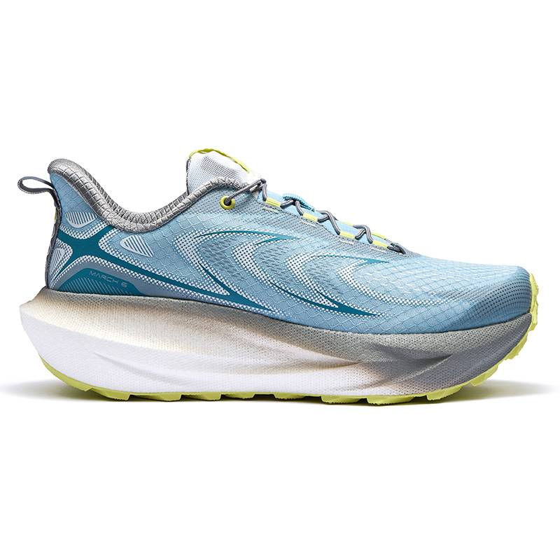 BMAI Shock Absorbers Slip Resistant Abrasion Resistant Low top Running Shoes Men’s Blue Gray White