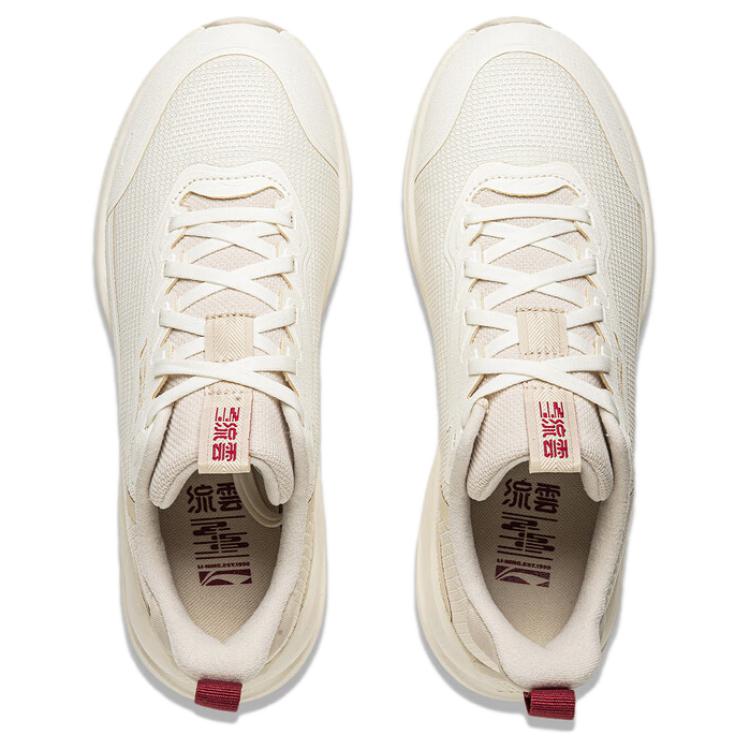 Li Ning Liuyun Cushioning, Wear Resistant Low top Running Shoes Women’s Beige