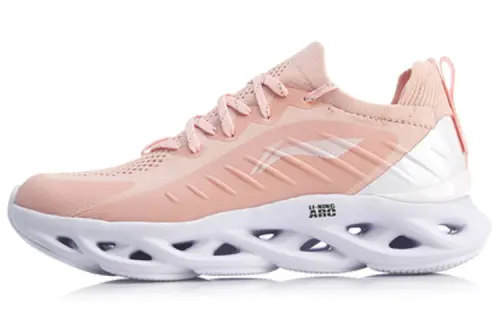 Li Ning Li Ning Arc Comfortable Cushioning Breathable Low top Running Shoes Women's Smoke Rose Pink