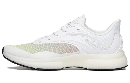 Anta Cushioning Collection Textile, Synthetic Leather Abrasion Resistant Low top Running Shoes Men's Anta White