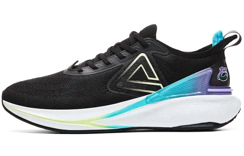 PEAK Taichi 6.0 Cushioning Breathable Low top Running Shoes Men's Black Orchid Purple