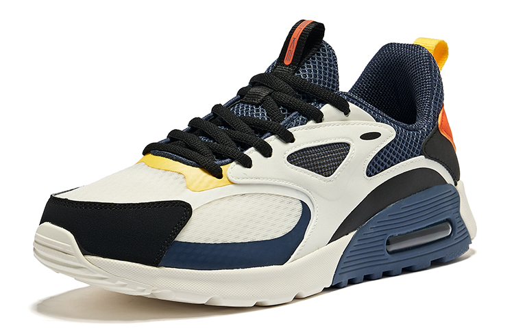 Erke Cushioning, Wear Resistant Low top Running Shoes Men’s White Blue Black