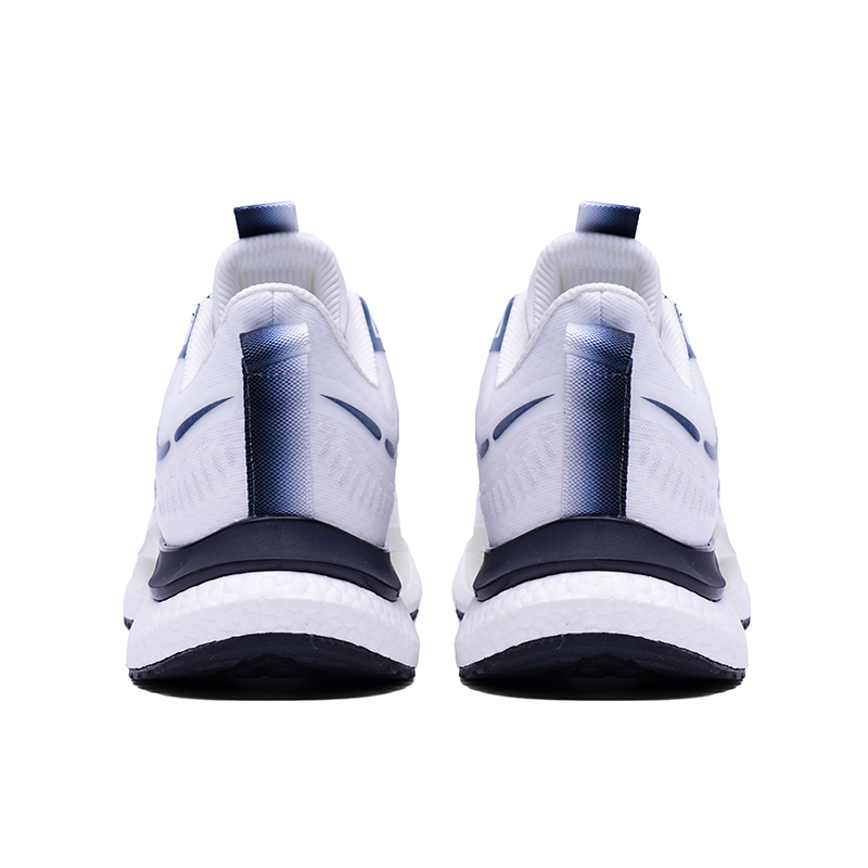 PAIKEJINGPAO Microfiber Leather Cushioning Slip Resistant Abrasion Resistant Low top Running Shoes Unisex White