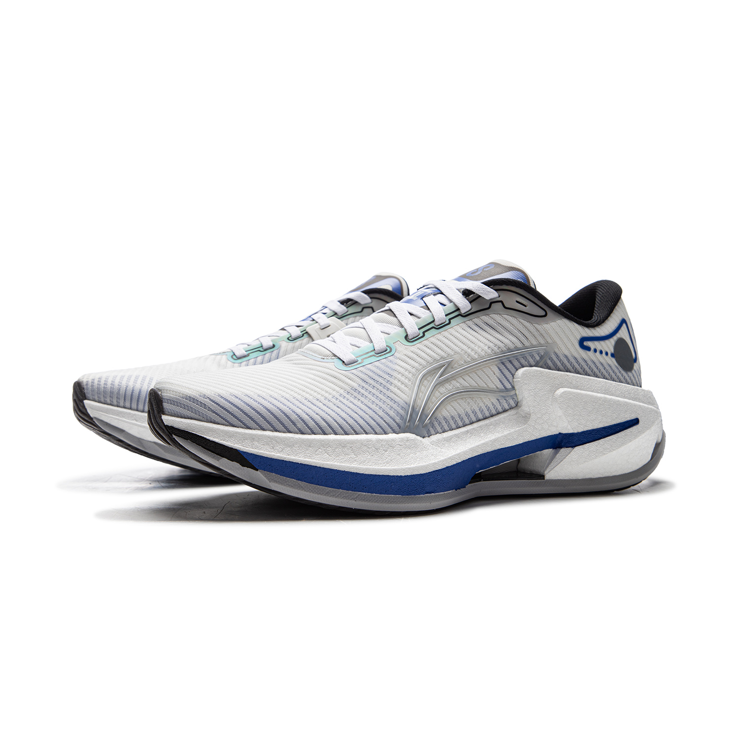 Li Ning Furious Rider 8 Low top Casual Running Shoes Men’s White Gray Blue