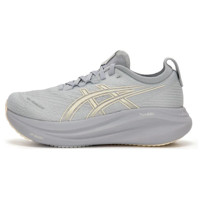 ASICS GEL Nimbus 27 Breathable Training Long Distance Running Sprint Running Shoes Women's Gray White