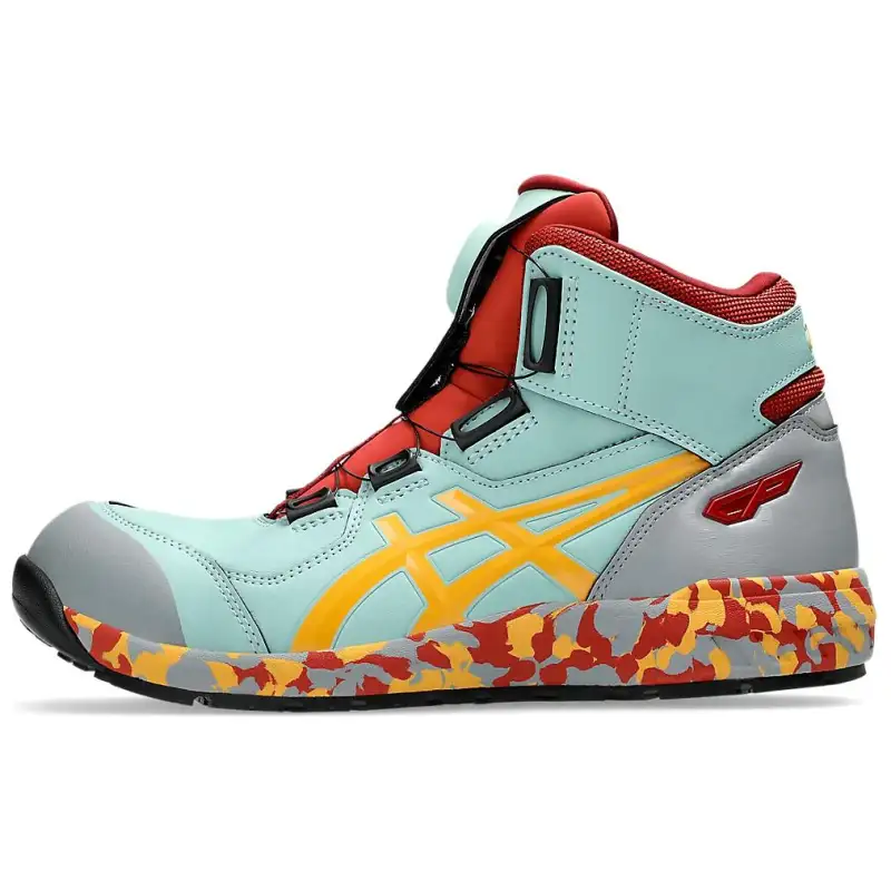 Asics Winjob High top Casual Running Shoes Unisex Cyan Yellow