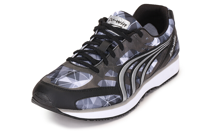 DO WIN Cushioning Slip Resistant Abrasion Resistant Breathable Low top Running Shoes Unisex Black