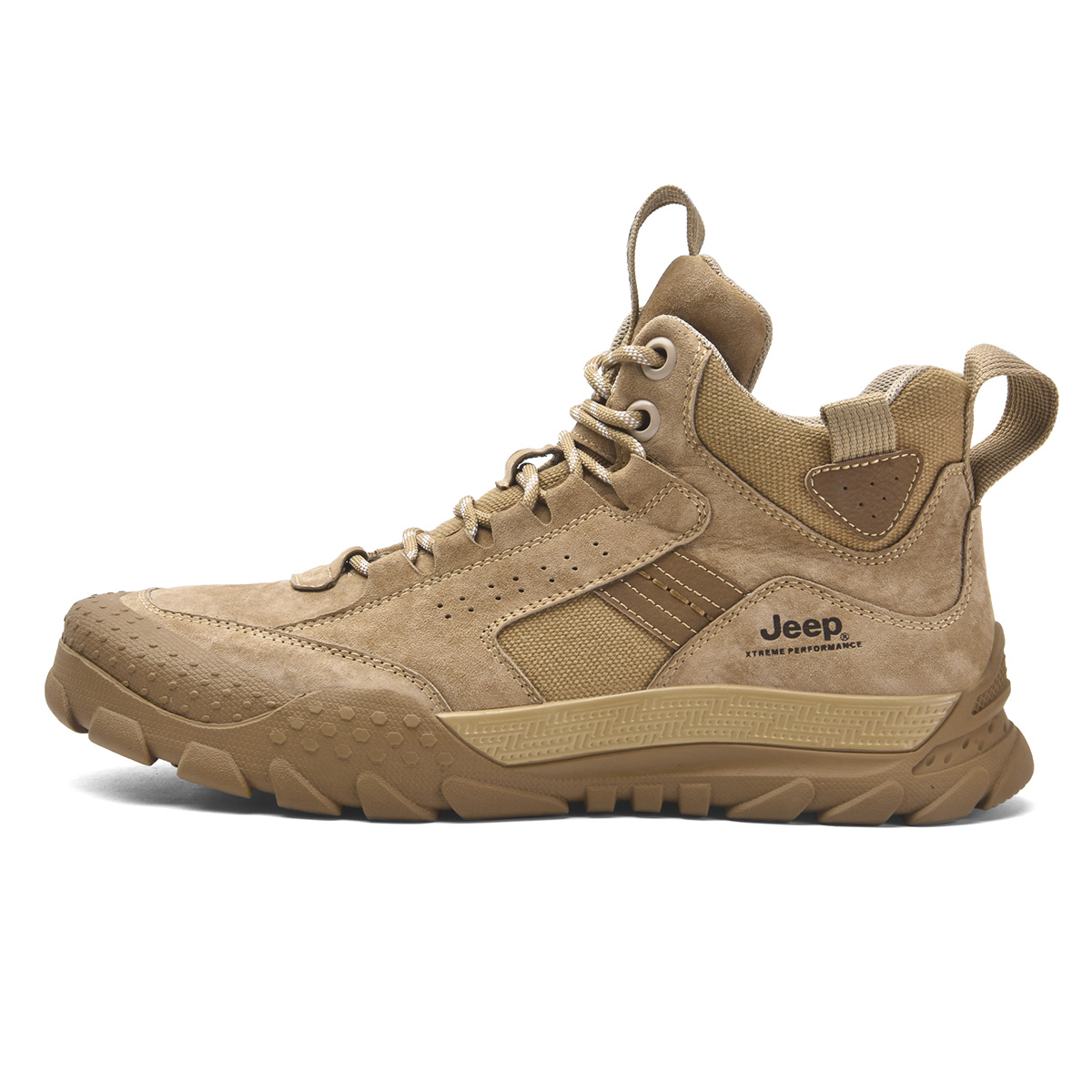 Jeep Abrasion Resistant Breathable Mid top Outdoor Shoes Men’s Khaki