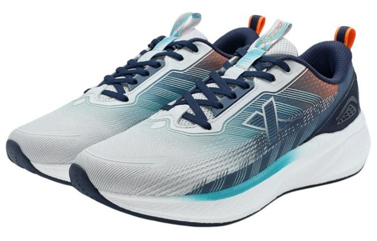 XTEP Casual Cushioning, Wear Resistant Low top Running Shoes Men’s Blue Gray