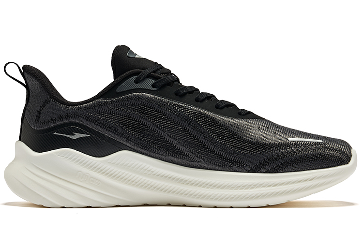 Erke Shadow 2.0 Cushioning Slip Resistant Low top Running Shoes Men’s Jet Black Carbon Gray